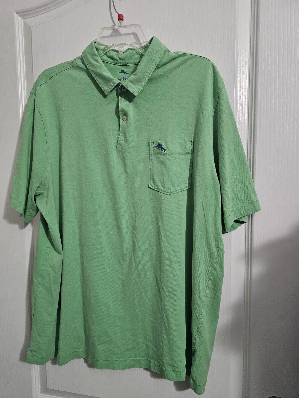 Tommy Bahama Relax Polo Shirt Mens  Green Short Sleeve Cotton size Large